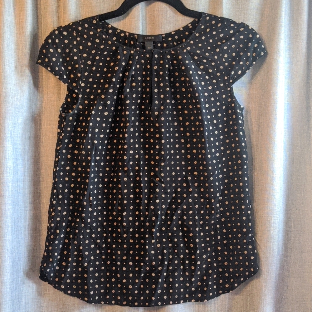 J Crew Floral Silk Blouse